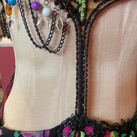 Vintage Black and Purple Floral Dress - Picture 11 of 16